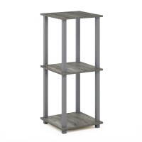 Furinno Turnntube Easy Assembly Stackable Bookcase Bookshelf French Oakgrey