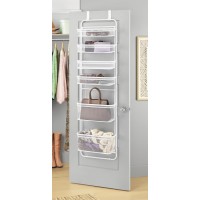 Whitmor Over The Door Organizer 6 Sections Pantry Bathroom Accessory Organizer Metal And Mesh White