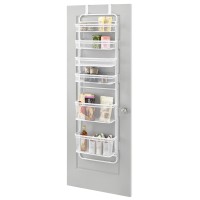 Whitmor Over The Door Organizer 6 Sections Pantry Bathroom Accessory Organizer Metal And Mesh White