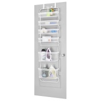 Whitmor Over The Door Organizer 6 Sections Pantry Bathroom Accessory Organizer Metal And Mesh White