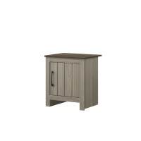 Nyla 16 Inch W Gray Oak End Table Side Table Nightstand With Cabinet Door