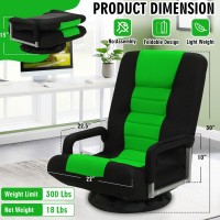 Buymoth Swivel Floor Gaming Chair Warmrests 2 Pack Folding Video Reclining Sofa W6 Adjustable Position Padded Backrest Cus