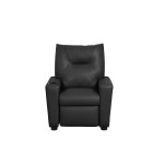 Perline 23W Black Pvc Fabric Kids Recliner Chair With Cupholder