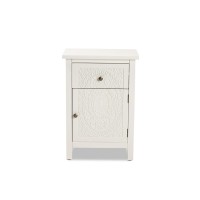 Baxton Studio Lambert Classic And Traditional White Finished Wood 1-Drawer End Table