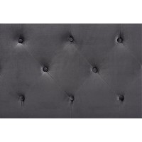 Baxton Studio Gregory Modern And Contemporary Grey Velvet Fabric Upholstered Queen Size Headboard