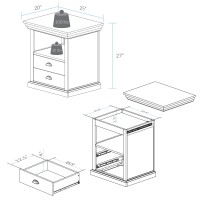 Lincoln Nightstand with Concealed Compartment, Concealment Furniture