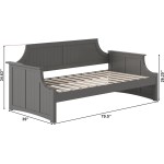 AFI Cambridge Twin Wood Daybed in Grey