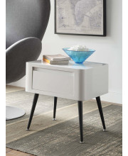 Black and White Side Table with Short Legs