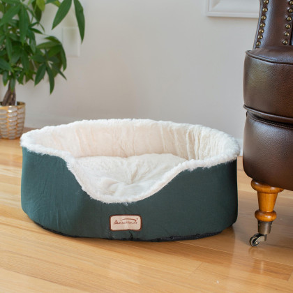 Armarkat Pet Bed 22-Inch by 19-Inch Oval, Laurel Green