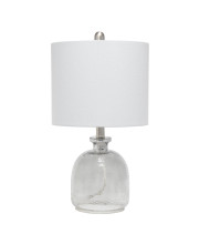Elegant Designs Textured Glass Table Lamp, Gray