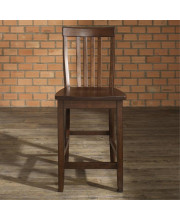 School House Bar Stool In Vintage Mahogany Finish With 24 Inch Seat Height. (Set Of Two) Cros-Cf500324Ma