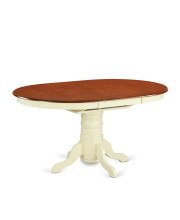 Ket-Whi-Tp A Pedestal Oval Dining Table 42"X60" With 18" Butterfly Leaf