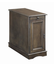 Felli Tall Cabinet Side Table Transitional Style - Grey