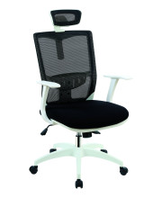 Baraza Adjustable Mesh Headrest Office Chair Contemporary Style - Black