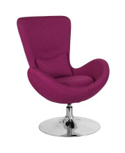 Flash Furniture Egg Series Magenta Fabric Side Reception Chair (pack of 2)