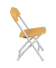 Kids Yellow Plastic Folding Chair - Y-KID-YL-GG