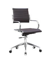 Fine Mod Imports Flees Office Chair Mid Back, Dark Brown