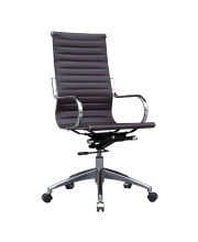 Fine Mod Imports Twist Office Chair High Back, Dark Brown