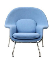 FineMod Woom Chair and Ottoman Blue
