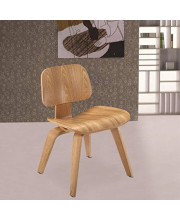 Fine Mod Imports Home Indoor Patio Plywood Dining Chair, Natural
