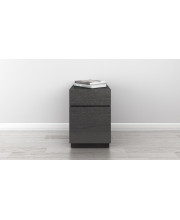 2 Drawer Contemporary graphite Rolling File Pedestal
