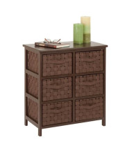 TBL-03758 Woven Strap 6 Drawer Chest with Wooden Frame