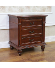 Windsor Hand Carved Wood 3-drawer Lamp Table