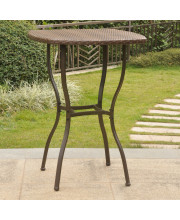 Valencia Resin Wicker/Steel Bar Height Table -Antique Brown