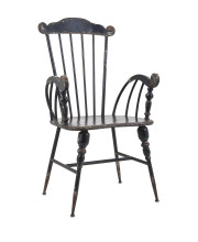 Well-designed Black Metal Arm Chair