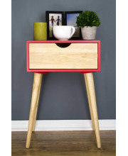 1-Drawer End Table - Red
