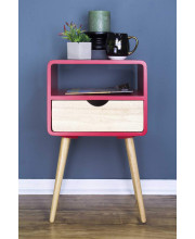 1-Drawer 1-Shelf End Table - Red