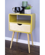 1-Drawer 1-Shelf End Table - Yellow