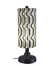Coronado 30' Table Lamp 62280 with 2' black body and New Twist Caviar outdoor fabric shade