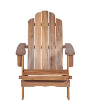 Acacia Wood Outdoor Patio Adirondack Chair - Brown