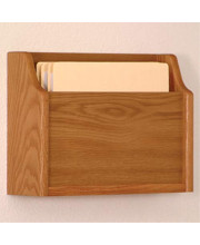 Wooden Mallet Deep Pocket Letter Size File Holder , Black/Light Oak