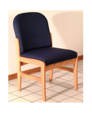 Wooden Mallet Dakota Wave Prairie Armless Guest Chair , Light Oak