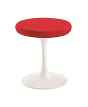 Fine Mod Imports Home Indoor Living Room Flower Stool Chair 16" Red