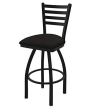 410 Jackie 25" Counter Stool with Black Wrinkle Finish, Allante Espresso Seat, and 360 swivel