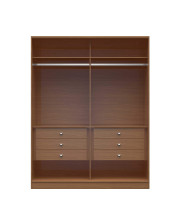 2.0 - 70.07 inch Wide He/ She Wardrobe with 6 Drawers in Maple Cream