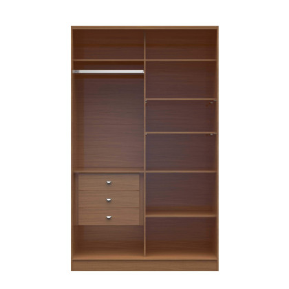 1.0 - 54.33 inch Wide Full Wardrobe with 3 Drawers in Maple Cream