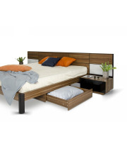 Modern Eastern King Bed With Nightstands
