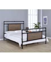 Classy Traditional Style Queen Bed, Black and Brown