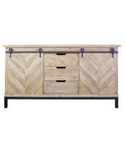 2-Door, 3-Drawer Buffet Cabinet - Natural Wood