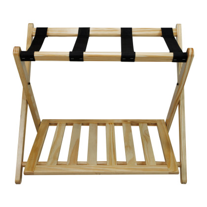 Luggage Rack with Shelf-Natural