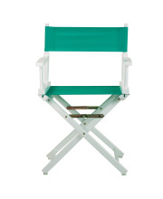 18" Director's Chair White Frame-Teal Canvas