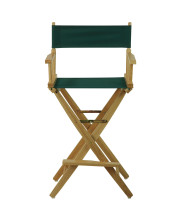 Extra-Wide Premium 30" Directors Chair Natural Frame W/Hunter Green Color Cover