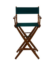 Extra-Wide Premium 30" Directors Chair Mission Oak Frame W/Hunter Green Color Cover