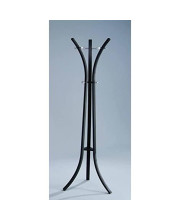 Kings Brand Black/Chrome Finish Metal Coat Rack with Hat Stand