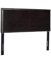 Christopher Knight Home Hilton Leather Headboard, Queen / Full, Brown,295099