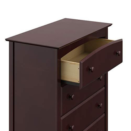 Storkcraft Kenton 5 Drawer Universal Dresser | Wood and Composite Construction, Ideal for Nursery, Toddlers or Kids Room | Espresso